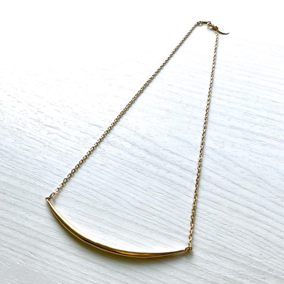 ✨HPx3!✨NWT Jennifer Tuton Gold Bar Necklace - Picture 6 of 6